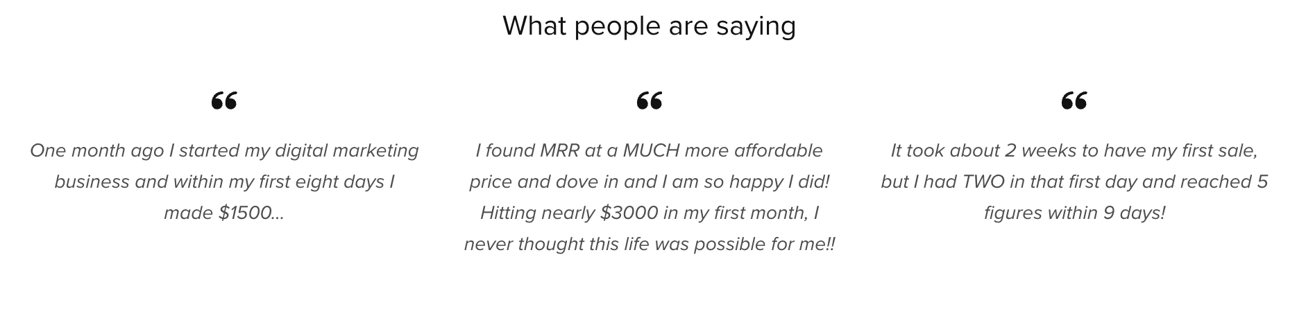 roadmap testimonials